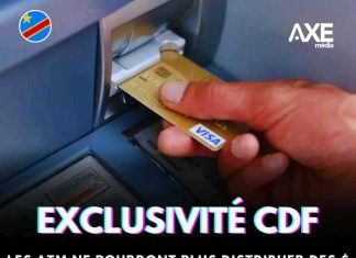 Reformes économiques en RDC, la Banque Centrale du Congo interdit le paiement du dollar et autres devises dans les distributeurs automatiques (officiel)