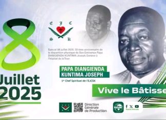 l’Église Kimbanguiste a commémoré ce mardi 08 juillet 2025, les 33 ans de la disparition physique de papa Diangienda Kuntima Joseph, fils cadet de Papa Simon Kimbangu et de Maman Marie Muilu Kiawanga, premier Chef Spirituel et bâtisseur de l’église. Découvrez le parcours élogieux de l’homme aux multiples facettes