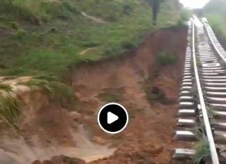 RDC : la ligne ferroviaire Matadi-Kinshasa gravement endommagée par des érosions après des pluies torrentielles, le trafic suspendu